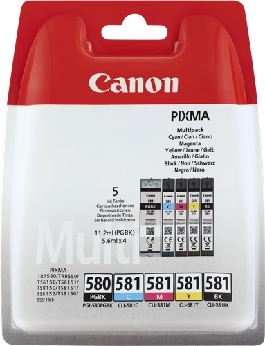 Canon 580/581(Cyan, Magenta, Yellow, Black) Druckerpatronen