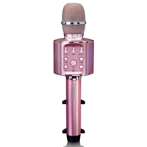 Lenco BMC-090PK – Bluetooth-Karaoke-Mikrofon, Pink