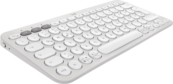 Logitech Pebble Keys 2 K380s – Bluetooth-Tastatur, Weiß, DE