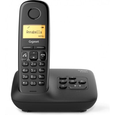 Gigaset A270A – schnurloses Telefon mit Anrufbeantworter, Schwarz
