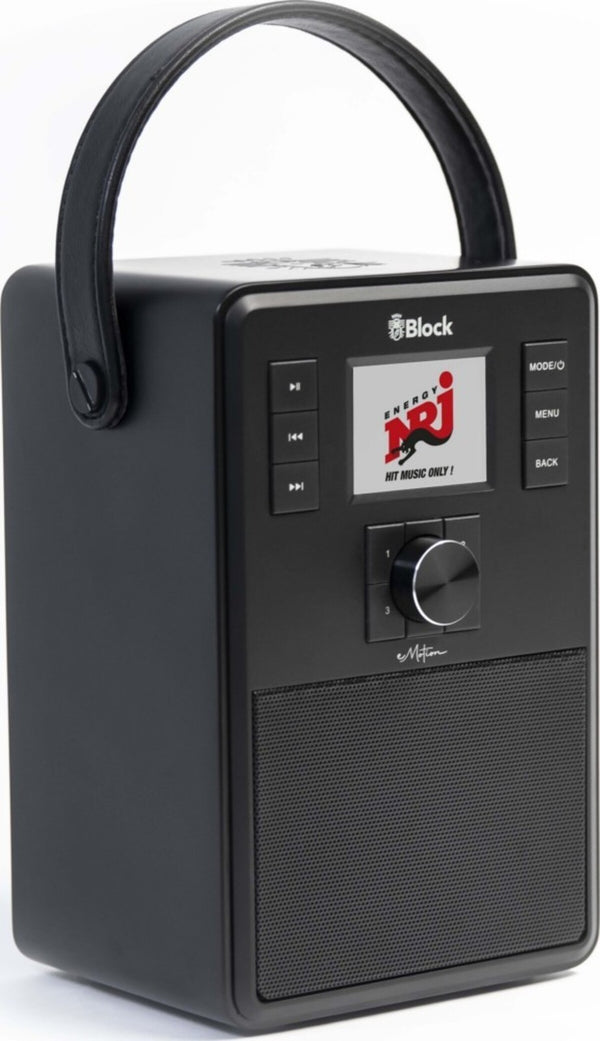 Block eMotion – tragbares Internetradio, Schwarz