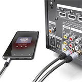 Goobay 79066 Plus MP3 Klinke zu Cinch Audio Adapterkabel, 5 m - Klinke 3,5 mm Stecker (3-Pin, stereo) > 2x Cinch-Stecker (Audio links/rechts)