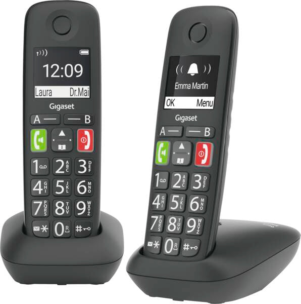Gigaset Festnetz Festnetz-Telefon Gigaset E290 DuoSchwarz