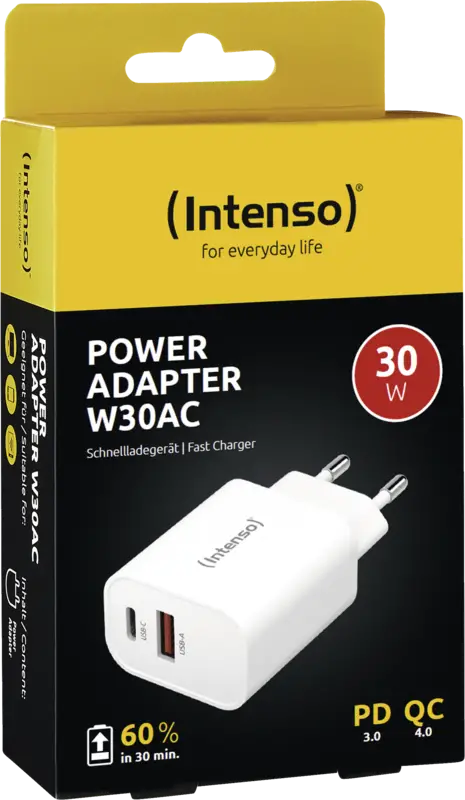 Intenso Ladegerät Power Adapter W30AC Weiß