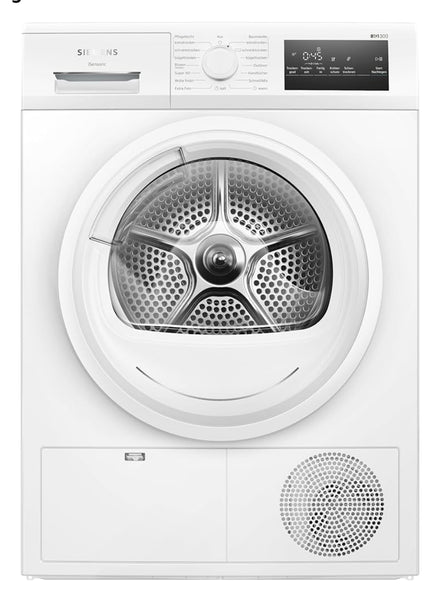 Siemens WT45HVA3 iQ300 Wärmepumpen-Trockner, 8 kg, autoDry-Technologie - schonendes, präzises Trocknen, Outdoor-Trockenprogramm - Trocknen von Funktionskleidung, easyClean-Filter - einfaches reinigen