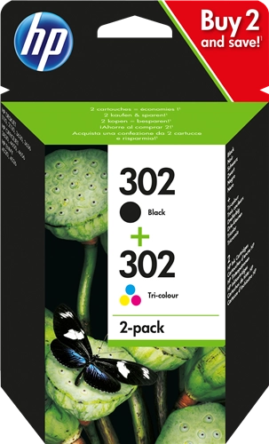 Hp 302 Druckerpatronen 2-Pack Schwarz + Tricolor