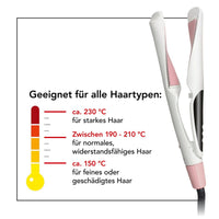 MAXXMEE
Haarstyler Lockenstab Glätteisen
Locken & Glätten, 150-230°C, Kaltspitze zum Anfassen