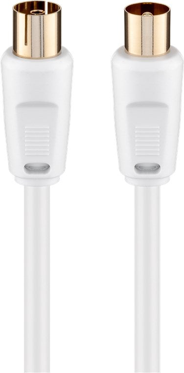 Goobay 67282 – Antennenkabel, 1,5 m, Weiß, 80 dB
