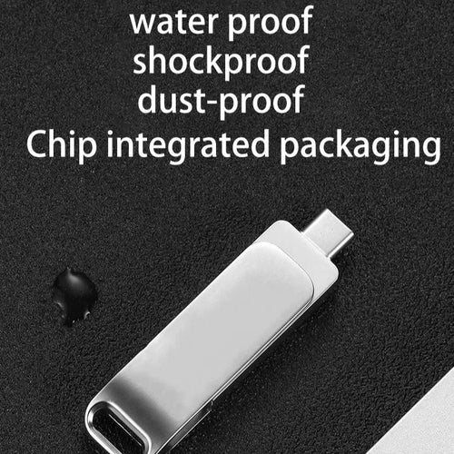 2 in 1 USB-Flash-Laufwerk Metall Smart-Ackerschott USB C-Stick mit 8GB bis 128GB