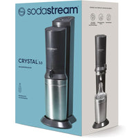Sodastream Wassersprudler Crystal 3.0, schwarz, mit 1 Glasflasche und 1 Zylinder