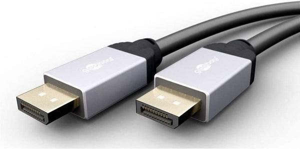 Goobay 72072 DisplayPort-Kabel 1.2 - Auflösungen 3D und Ultra HD bis 4K@50/60Hz (2160p) für Monitore, Laptops, Beamer etc. - Verbesserte Signalübertragung - 2m