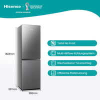 Hisense Kühl-/Gefrierkombination RB327N4AD2, 182,4 cm hoch, 55 cm breit