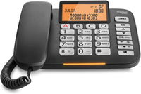 Gigaset DL580 - schnurgebundenes Senioren Telefon - Tischtelefon mit extra leichter Bedienung und beleuchtetem Farbdisplay, schwarz