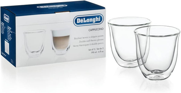 De'Longhi DLSC311 Doppelwandiges Thermoglas Cappuccino, 2-er Set