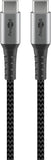Goobay 49303 USB-C Kabel 10 Gbps – Extra Robustes Premium Textilkabel mit Metallsteckern - 2m