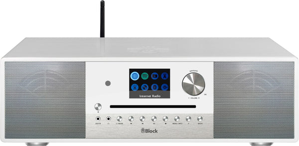 Block SR-100 CD/Radio-System weiß – Stereoanlage