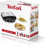 Tefal Ultracompact Sandwichmaker SM1552 | für dreieckige Sandwichtoasts | antihaftbeschichtete Platten | leichte Reinigung | kein Anbrennen | 700W | Sandwich-Grill | 26.5 x 12 x 26 cm, Edelstahl/Schwarz