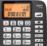 Gigaset DL580 - schnurgebundenes Senioren Telefon - Tischtelefon mit extra leichter Bedienung und beleuchtetem Farbdisplay, schwarz
