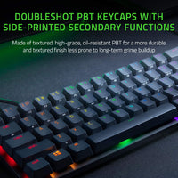 Razer Huntsman Mini (Purple Switch) - Kompakte 60% Gaming Tastatur mit opto-mechanischen Schaltern (PBT-Tastenkappen, abnehmbares USB-C Kabel) QWERTZ DE-Layout | Schwarz