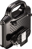 Tefal Ultracompact Sandwichmaker SM1552 | für dreieckige Sandwichtoasts | antihaftbeschichtete Platten | leichte Reinigung | kein Anbrennen | 700W | Sandwich-Grill | 26.5 x 12 x 26 cm, Edelstahl/Schwarz