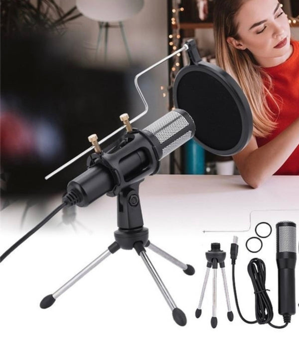 Profi Kondensator Mikrophone mit 3Bein Stativ USB – Mikrofon