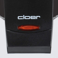 Cloer 1629 Waffeleisen für klassische Herzwaffeln, 930 W, Waffelgröße 15,5 cm, stufenlos wählbarer Bräunungsgrad, schwarz