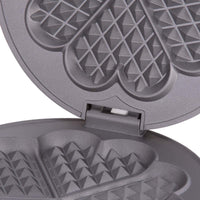 Cloer 185 Waffeleisen für kuchenartige Waffeln / 930 W/Waffelgröße 16 cm/schwere Backplatten/optische und akustische Fertigmeldung/Edelstahlgehäuse, Edelstahl, Chrom