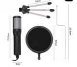 Profi Kondensator Mikrophone mit 3Bein Stativ USB