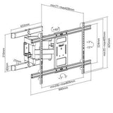 TV-Wandhalterung Pro FULLMOTION (XL) für Fernseher von 43' bis 100' (109-254 cm) , vollbeweglich bis 60kg.