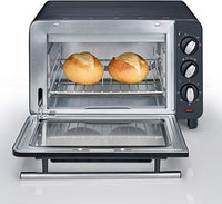SEVERIN Back- und Toastofen, Mini Heißluftofen mit 14 L , 1.200 W, schwarz, TO 2064