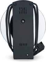 Cloer 185 Waffeleisen für kuchenartige Waffeln / 930 W/Waffelgröße 16 cm/schwere Backplatten/optische und akustische Fertigmeldung/Edelstahlgehäuse, Edelstahl, Chrom