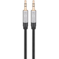 Goobay 79133 Headphone and Audio Extension Cable Aux 3 Pin 3.5 mm Jack 3.5 mm Male (3 Pin, Stereo) to 3.5 mm Male (3 Pin, Stereo), Black, 5 m