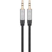 Goobay 79133 Headphone and Audio Extension Cable Aux 3 Pin 3.5 mm Jack 3.5 mm Male (3 Pin, Stereo) to 3.5 mm Male (3 Pin, Stereo), Black, 5 m