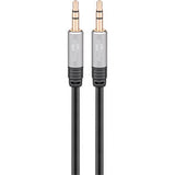 Goobay 79133 Headphone and Audio Extension Cable Aux 3 Pin 3.5 mm Jack 3.5 mm Male (3 Pin, Stereo) to 3.5 mm Male (3 Pin, Stereo), Black, 5 m