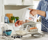 KRUPS 3 MIX 7000 Handmixer F60814 | 500W | ergonomischer Griff des Mixers, stufenloser Geschwindigkeitsregler | Turbo- & Auswurftaste | Schneebesen & Knethacken aus Edelstahl | Weiß