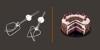 KRUPS 3 MIX 7000 Handmixer F60814 | 500W | ergonomischer Griff des Mixers, stufenloser Geschwindigkeitsregler | Turbo- & Auswurftaste | Schneebesen & Knethacken aus Edelstahl | Weiß