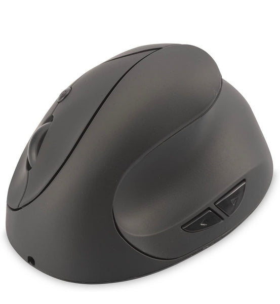 DIGITUS DA-20155 Kabellose Ergonomische Maus, Vertikal, 6D (Tasten), Aufladbarer Akku schwarz