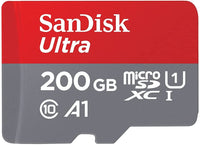 SanDisk Ultra 200GB MicroSDXC Speicherkarte + SD-Adapter mit A1 App-Leistung bis zu 100 MB/s, Klasse 10, U1
