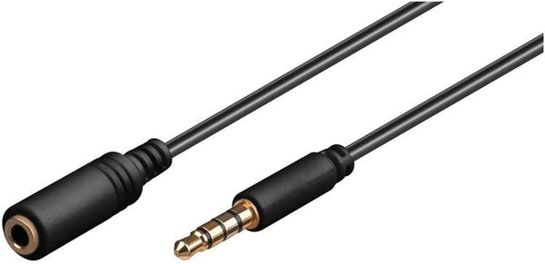 Goobay 62480 AUX Verlängerungskabel – Audiokabel – Verbindungskabel – Klinkenkabel – Klinke 3,5mm Stecker (4-Pin, Stereo) > Buchse 3,5 mm Stecker (4-Pin, Stereo)