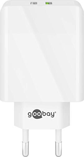 Goobay USB-Ladegerät 44957, 28W, 3A, weiß, 2x USB A, 2 Port